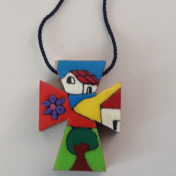 Jewelry - COLORFUL CROSS NECKLACE FROM EL SALVADOR